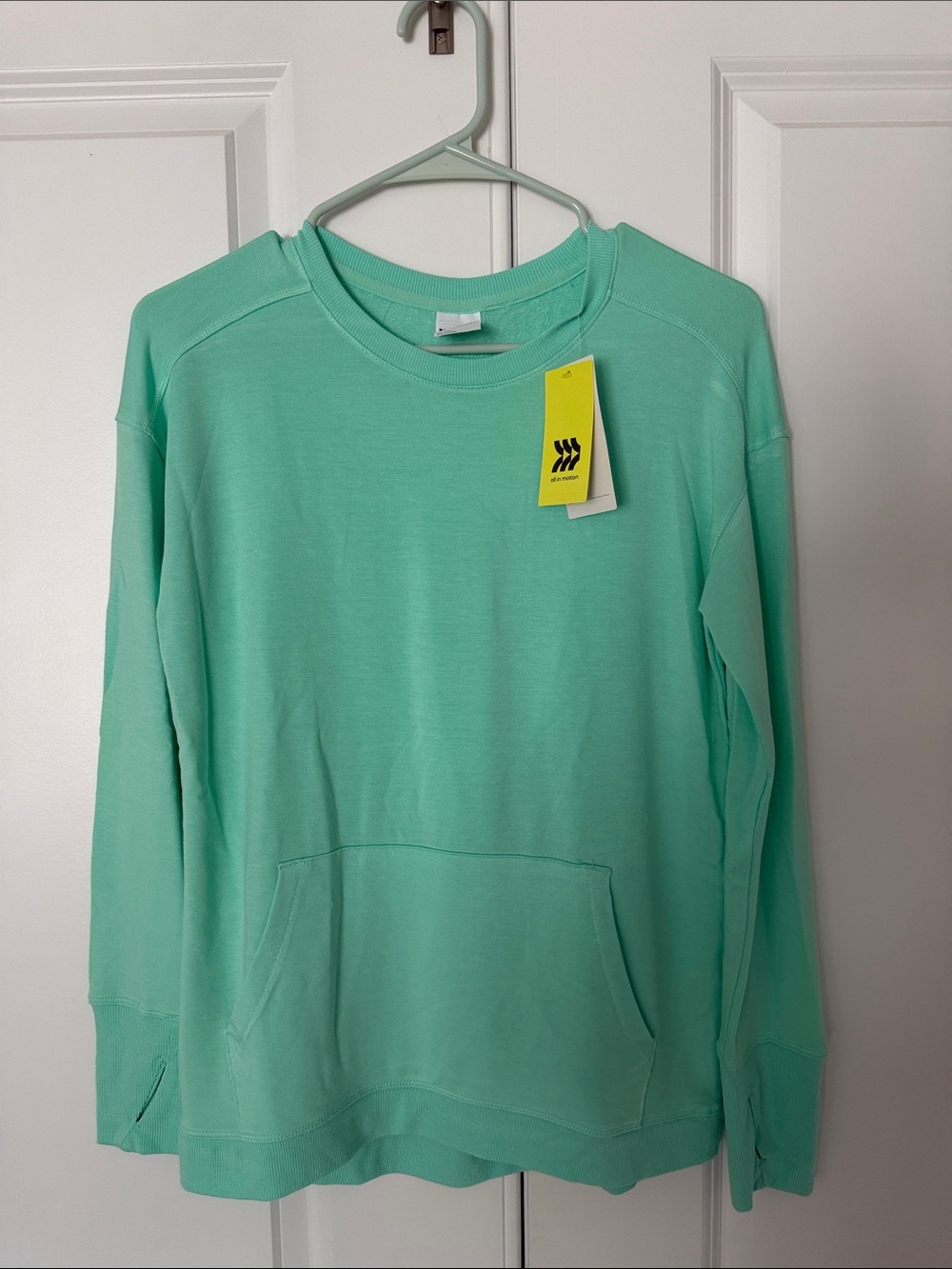 all in motion Mint Green Kids Pullover Sweatshirt with Kangaroo Pocket